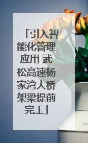 引入智能化管理应用 武松高速杨家湾大桥架梁提前完工