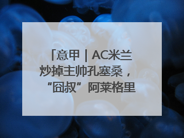 意甲｜AC米兰炒掉主帅孔塞桑，“囧叔”阿莱格里重返圣西罗