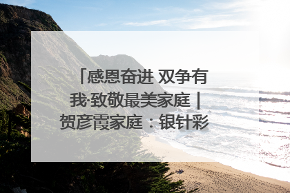 感恩奋进 双争有我·致敬最美家庭｜贺彦霞家庭：银针彩线绣出好日子