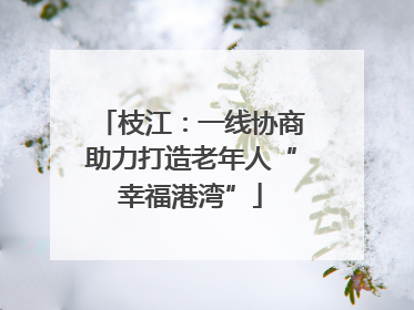 枝江：一线协商助力打造老年人“幸福港湾”