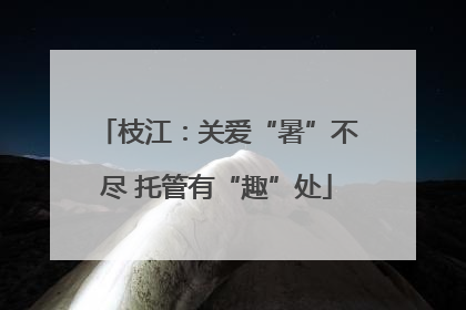 枝江：关爱“暑”不尽 托管有“趣”处