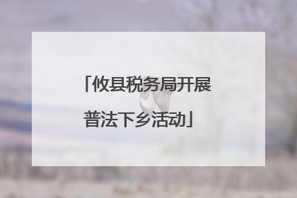 攸县税务局开展普法下乡活动
