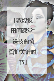 敦煌设“田间课堂” 送技葡萄管护关键时节