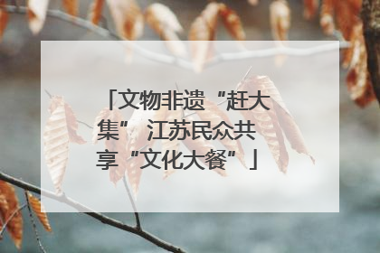 文物非遗“赶大集” 江苏民众共享“文化大餐”