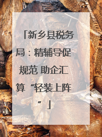 新乡县税务局：精辅导促规范 助企汇算“轻装上阵”