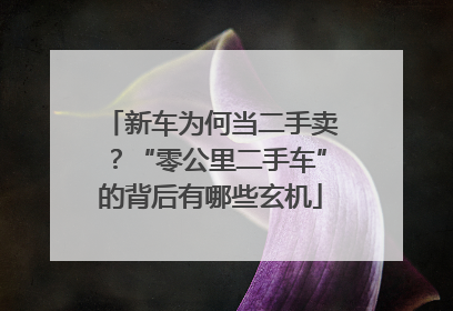 新车为何当二手卖？“零公里二手车”的背后有哪些玄机