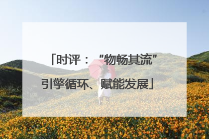 时评：“物畅其流”引擎循环、赋能发展