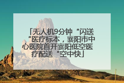 无人机9分钟“闪送“医疗标本，襄阳市中心医院首开襄阳低空医疗配送“空中快