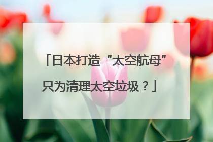 日本打造“太空航母”只为清理太空垃圾？