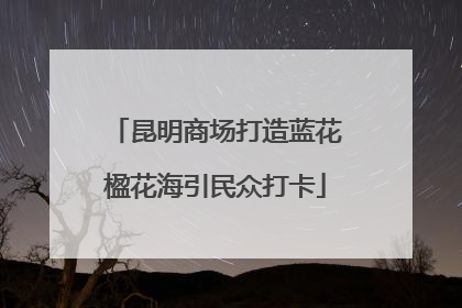 昆明商场打造蓝花楹花海引民众打卡