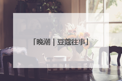 晚潮｜豆蔻往事