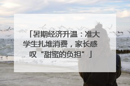 暑期经济升温：准大学生扎堆消费，家长感叹“甜蜜的负担”