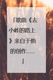 歌曲《去小岞的路上》来自于他的创作……