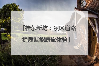 桂东新坊：景区道路提质赋能康旅体验