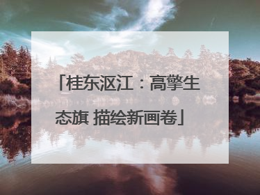 桂东沤江：高擎生态旗 描绘新画卷