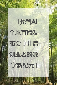 梵智AI全球直播发布会，开启创业者的数字新纪元