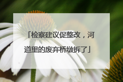 检察建议促整改，河道里的废弃桥墩拆了