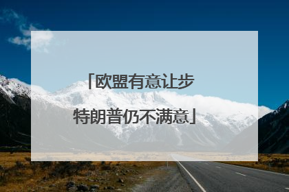 欧盟有意让步 特朗普仍不满意