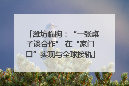 潍坊临朐：“一张桌子谈合作” 在“家门口”实现与全球接轨