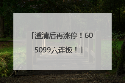 澄清后再涨停！605099六连板！