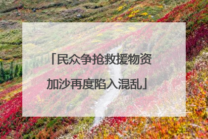 民众争抢救援物资 加沙再度陷入混乱