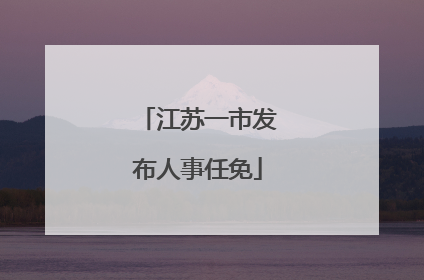 江苏一市发布人事任免