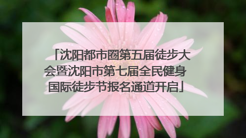 沈阳都市圈第五届徒步大会暨沈阳市第七届全民健身国际徒步节报名通道开启