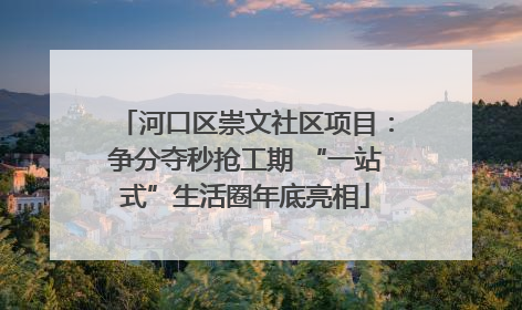 河口区崇文社区项目：争分夺秒抢工期 “一站式”生活圈年底亮相
