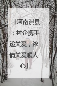 河南淇县：村企携手递关爱，浓情关爱暖人心