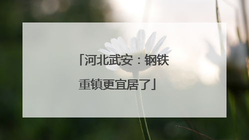 河北武安：钢铁重镇更宜居了