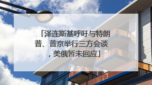泽连斯基呼吁与特朗普、普京举行三方会谈，美俄暂未回应