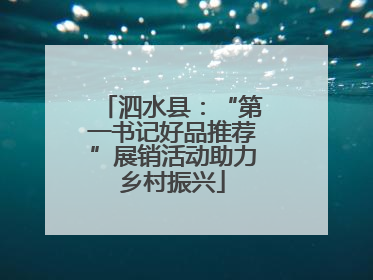 泗水县：“第一书记好品推荐”展销活动助力乡村振兴