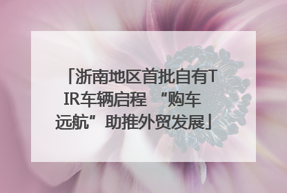 浙南地区首批自有TIR车辆启程 “购车远航”助推外贸发展