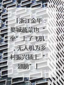 浙江金华：婺城蔬菜也“坐”上了飞机，无人机为乡村振兴插上“翅膀”