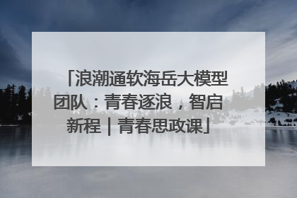 浪潮通软海岳大模型团队：青春逐浪，智启新程｜青春思政课