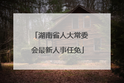 湖南省人大常委会最新人事任免