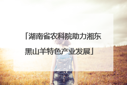 湖南省农科院助力湘东黑山羊特色产业发展