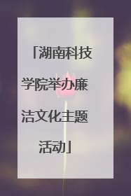 湖南科技学院举办廉洁文化主题活动