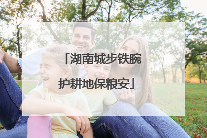 湖南城步铁腕护耕地保粮安