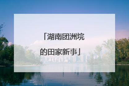湖南团洲垸的田家新事