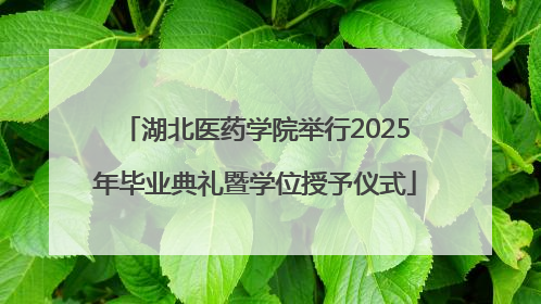 湖北医药学院举行2025年毕业典礼暨学位授予仪式
