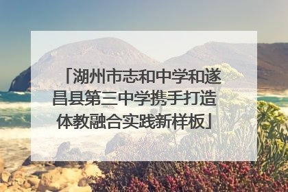 湖州市志和中学和遂昌县第三中学携手打造体教融合实践新样板