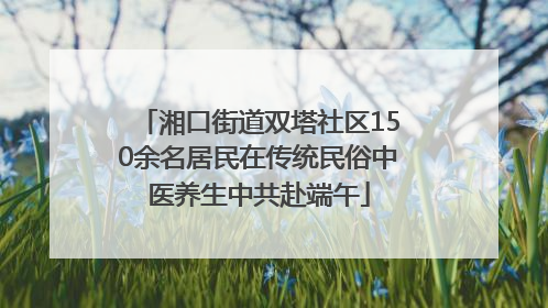湘口街道双塔社区150余名居民在传统民俗中医养生中共赴端午