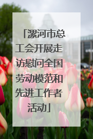 漯河市总工会开展走访慰问全国劳动模范和先进工作者活动