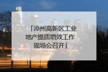 漳州高新区工业地产提质增效工作现场会召开