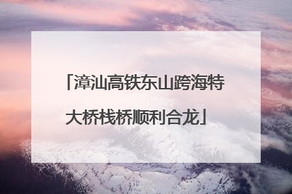 漳汕高铁东山跨海特大桥栈桥顺利合龙