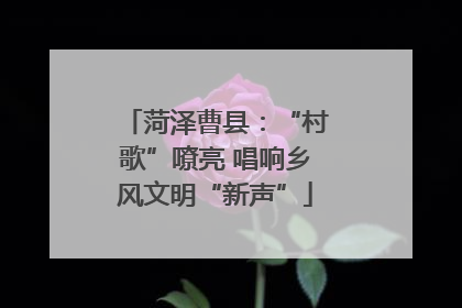 菏泽曹县：“村歌”嘹亮 唱响乡风文明“新声”