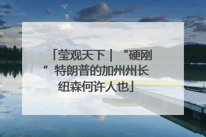 莹观天下｜“硬刚”特朗普的加州州长纽森何许人也