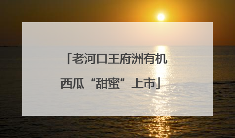 老河口王府洲有机西瓜“甜蜜”上市