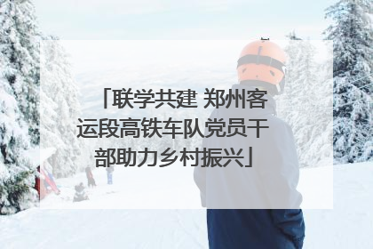 联学共建 郑州客运段高铁车队党员干部助力乡村振兴